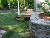Rock Wall with Lawn